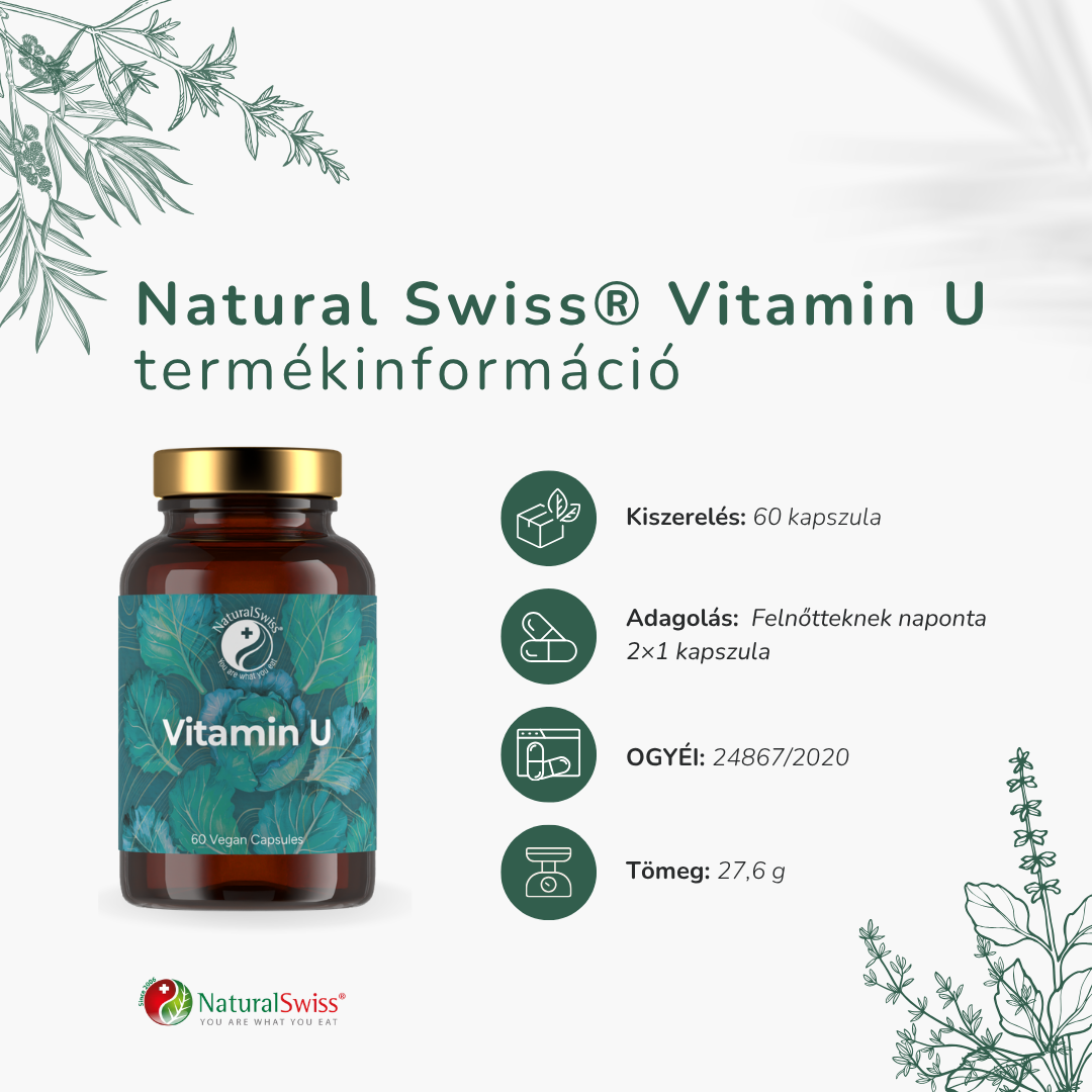 NaturalSwiss Vitamin U termékleírás
