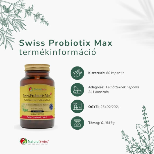 Swiss Probiotix Max termékinformáció