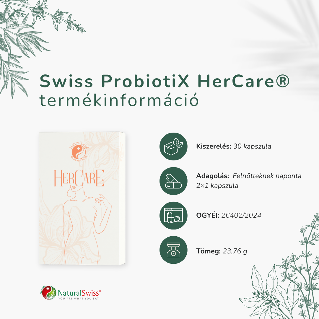 Swiss ProbiotiX HerCare termékinformáció